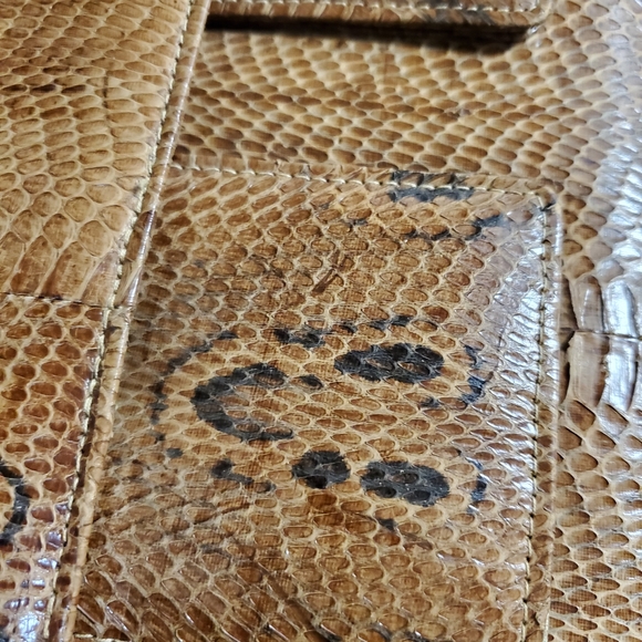 Vintage  Genuine Python Shoulder bag EUC - Picture 11 of 12